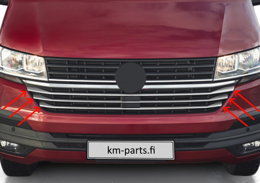 VW Transporter T6.1 Maskin alempi kromilistasarja - Image 2