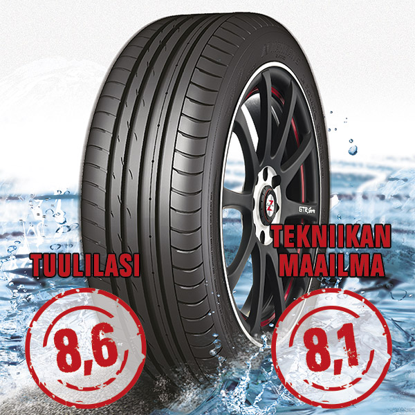 Nankang Sportnex AS-2+ TM- ja Tuulilasi-testimenestys 255/35-18