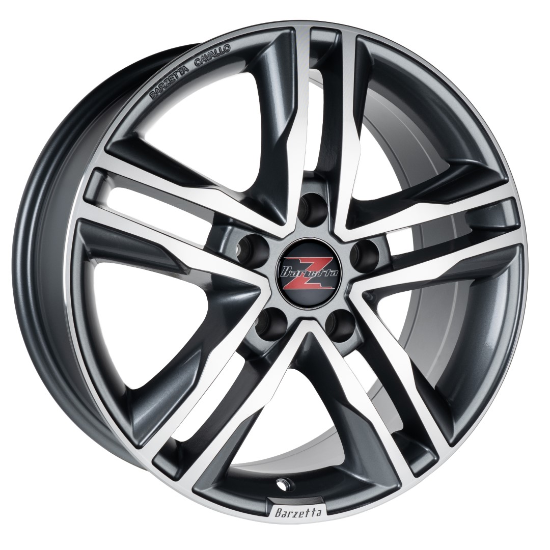 Barzetta Cavallo Titanium Polished Pakettiautoihin 7.5x17 ET: 40 - 5x120
