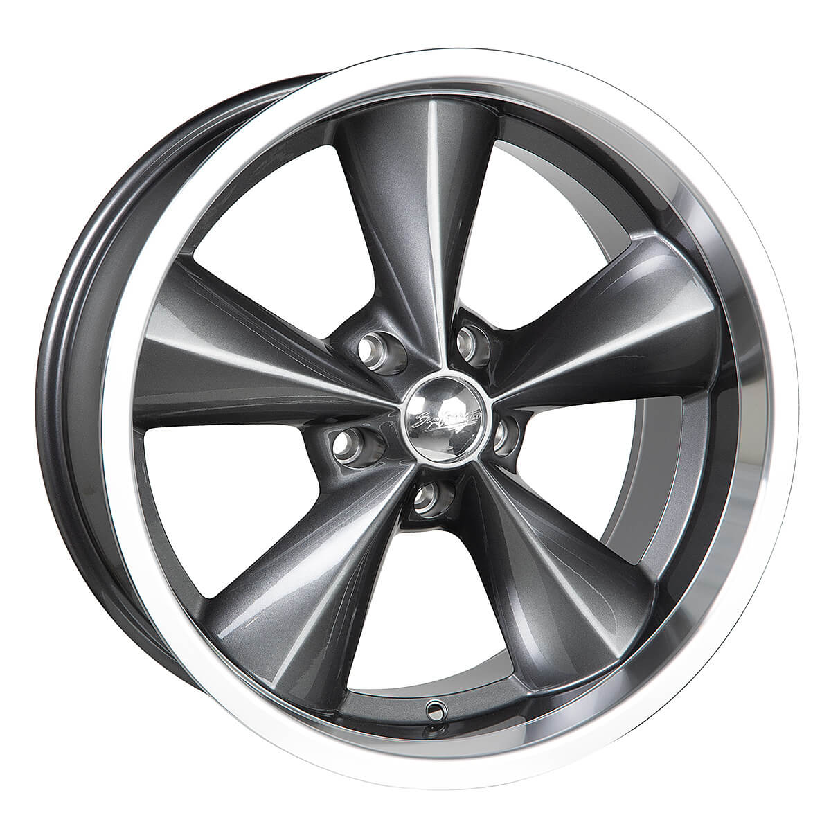 Boyd Coddington Wheels Junkyard Dog Gunmetal & Machined Lip 7x15 ET: 6 - 5x114.3