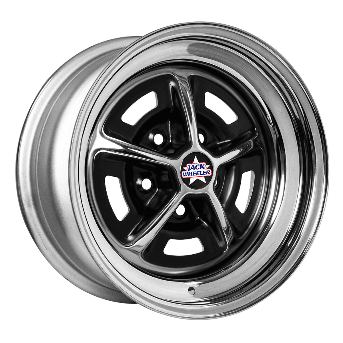 Jack Wheeler Magnum Chrome & Black 7x15 ET: 6 - 5x120.65